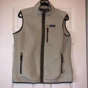 Off white/cream Patagonia womens Sherpa vest size large